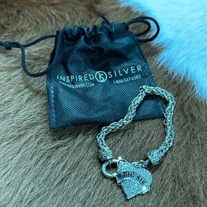 Inspired Silvers “Big Sis” Bracelet // Silver w/ gems